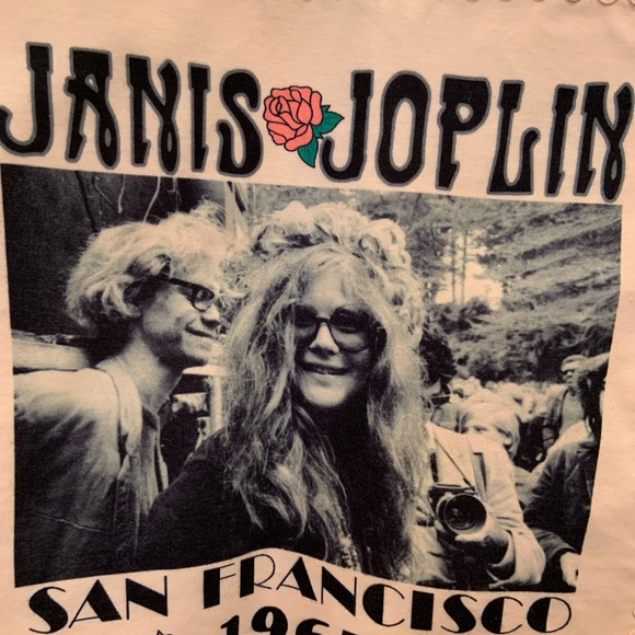 Men’s Custom Janis Joplin Stetson Upcycled Western Pearl Snap Band Shirt - Picture 3 of 7